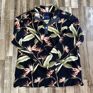 Tommy Bahama Printed Polar Fleece Snap pullover in Black Multi Size L